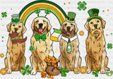 Golden Retrievers Rainbow Design - St. Patrick’s Day DTF Transfer