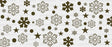 Golden Snowflakes - Christmas Cup Wrap Uv Sticker Permanent Dtf Decal