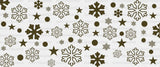 Golden Snowflakes - Christmas Cup Wrap Uv Sticker Permanent Dtf Decal