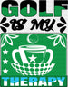 Golf Is My Therapy - Golf DTF Heat Transfer ready2transfer Black