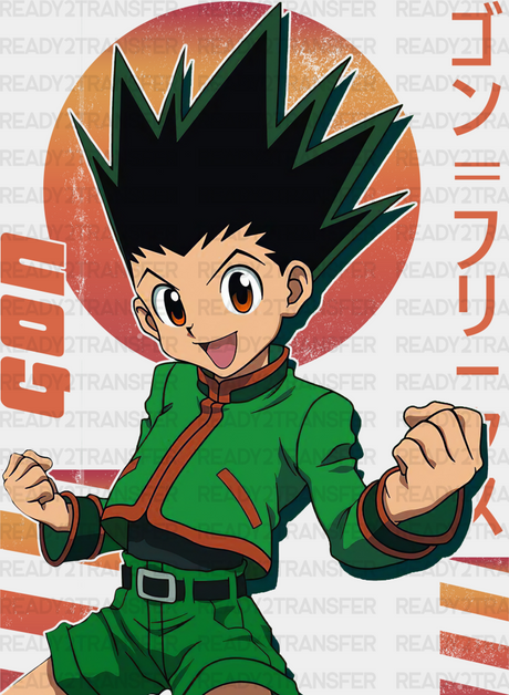 Gon Freecss Orange Design - Hunter X Dtf Transfer