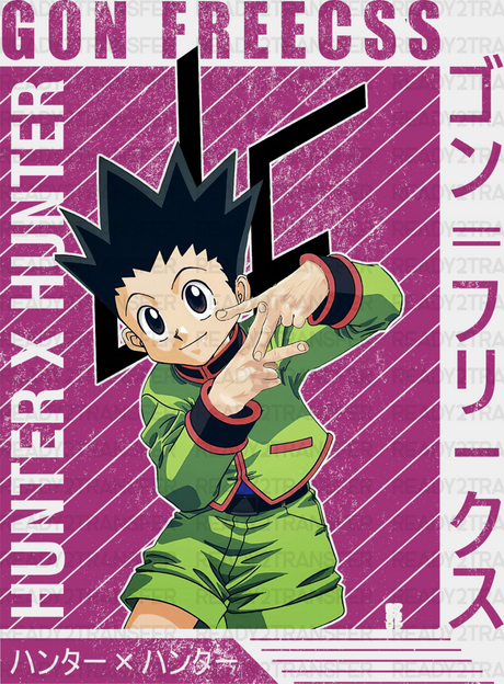 Gon Freecss Purple Design - Hunter X Dtf Transfer