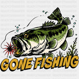 Gone Fishing - Fishing DTF Transfers