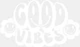 Good Vibes Brown And White Design - Good Vibes DTF Transfer Adult Unisex - S & M (10’’) / Light Color Design (See