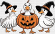 Goose In Jack o'Lantern - Halloween DTF Transfer ready2transfer