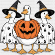Goose Witch Pumpkin - Halloween DTF Transfer ready2transfer