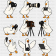 Goose With Camera - Photography DTF Transfers - Adult Unisex - S & M (10’’) / Dark Color Design (See Imaging)
