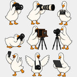 Goose With Camera - Photography DTF Transfers - Adult Unisex - S & M (10’’) / Light Color Design (See Imaging)