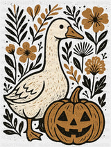 Goose With Jack o'Lantern - Halloween DTF Transfer ready2transfer