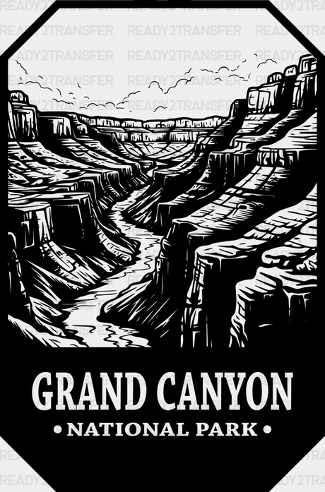 Grand Canyon National Park Design - Parks Dtf Transfers Adult Unisex S & M (10’) / Black