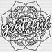 Grateful Floral DTF Transfer ready2transfer Black