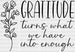 Gratitude DTF Transfer ready2transfer Black