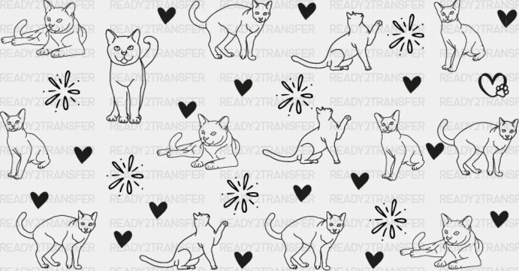 Gray Cat Design - Pets Cup Wrap Uv Sticker Permanent Dtf Decal