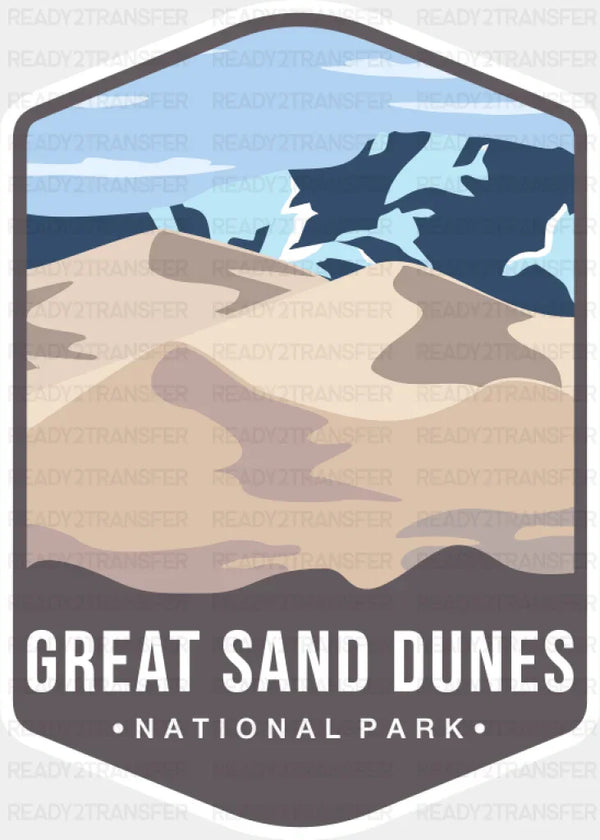 Great Sand Dunes National Park Colorful Design - National Parks DTF Transfer