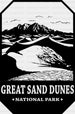 Great Sand Dunes National Park Design - National Parks DTF Transfers ready2transfer Black