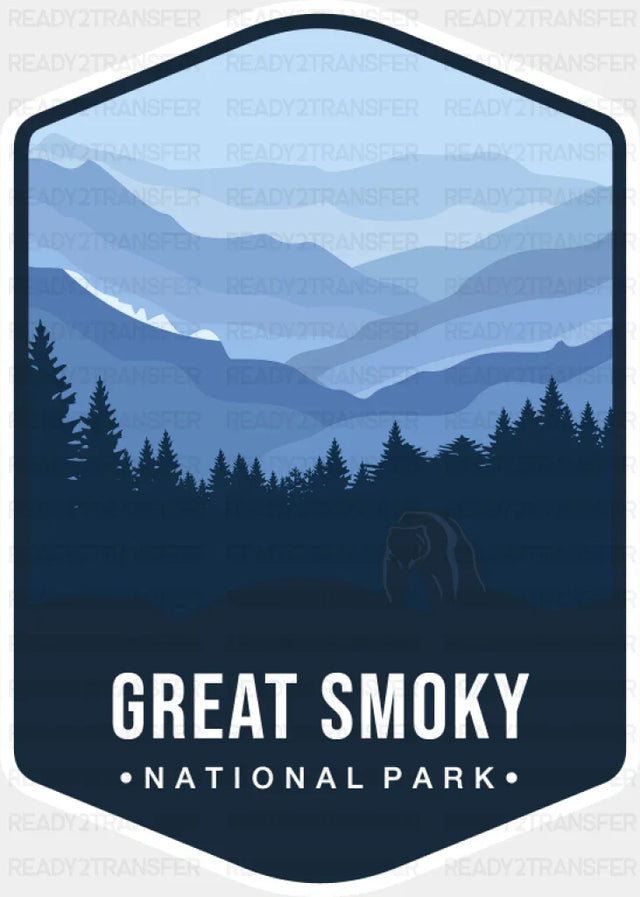 Great Smoky National Park Colorful Design - National Parks DTF Transfer ready2transfer