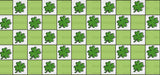 Green Checkered Clover - St Patrick Cup Wrap Uv Sticker Permanent Dtf Decal