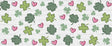 Green Clovers And Pink Hearts - St Patrick Cup Wrap Uv Sticker Permanent Dtf Decal