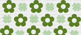 Green Flowers And Clovers - St Patrick Cup Wrap Uv Sticker Permanent Dtf Decal