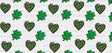 Green Heart And Clovers - St Patrick Cup Wrap Uv Sticker Permanent Dtf Decal