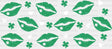 Green Lip Print - St Patrick Cup Wrap Uv Sticker Permanent Dtf Decal