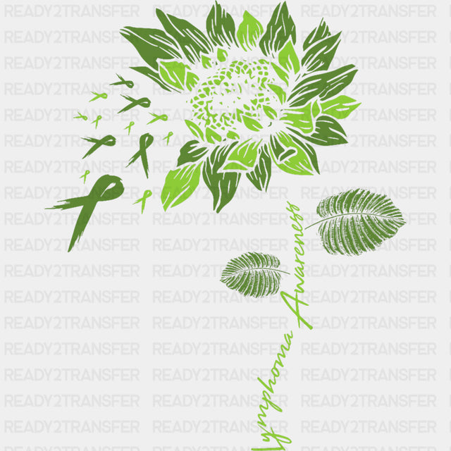 Green Sunflower - Lymphoma DTF Transfers ready2transfer