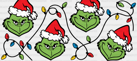 Grinch Design - Christmas Cup Wrap Uv Sticker Permanent Dtf Decal