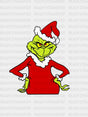 Grinch Santa Claus Dtf Transfer