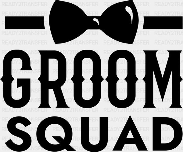 Groom Squad Bowtie B&W Design - Bachelor DTF Transfer