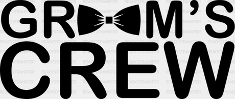 Groom’s Crew Bow Tie Design - Bachelor Iron On Dtf Transfer Adult Unisex S & M (10’’) / Dark