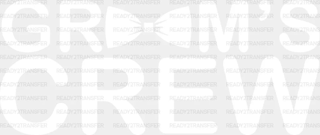 Groom’s Crew Bow Tie Design - Bachelor Iron On Dtf Transfer Adult Unisex S & M (10’’) / Light