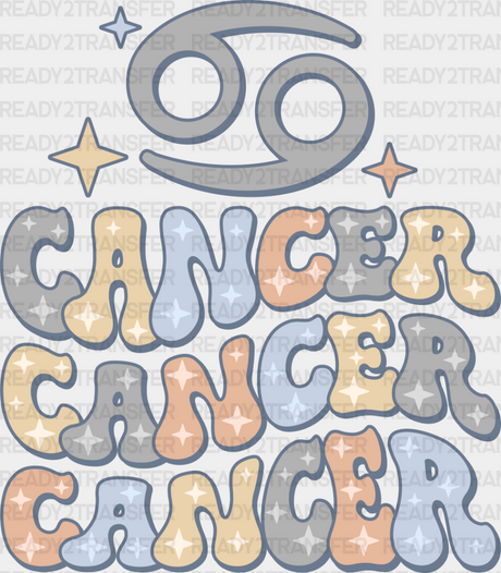 Groovy Cancer Design - Zodiacs & Horoscopes Dtf Heat Transfer