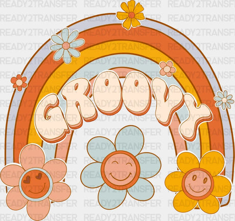 Groovy Flowers Dtf Transfer