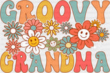 Groovy Grandma Flowers Design - Good Vibes DTF Transfer