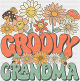 Groovy Grandma Flowers - Good Vibes DTF Transfer