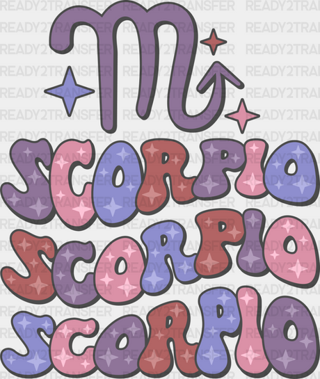 Groovy Scorpio Design - Zodiacs & Horoscopes Dtf Heat Transfer