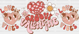 Groovy Valentine - Valentine’s Day Cup Wrap Uv Sticker Permanent Dtf Decal