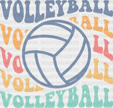 Groovy Volleyball Design - Dtf Heat Transfer
