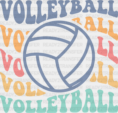 Groovy Volleyball Design - Dtf Heat Transfer