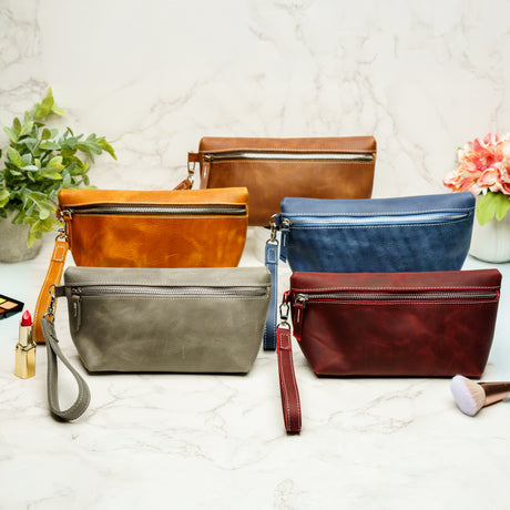 Custom Engraved Leather Makeup Bag V2 for Women Transfer Kingdom