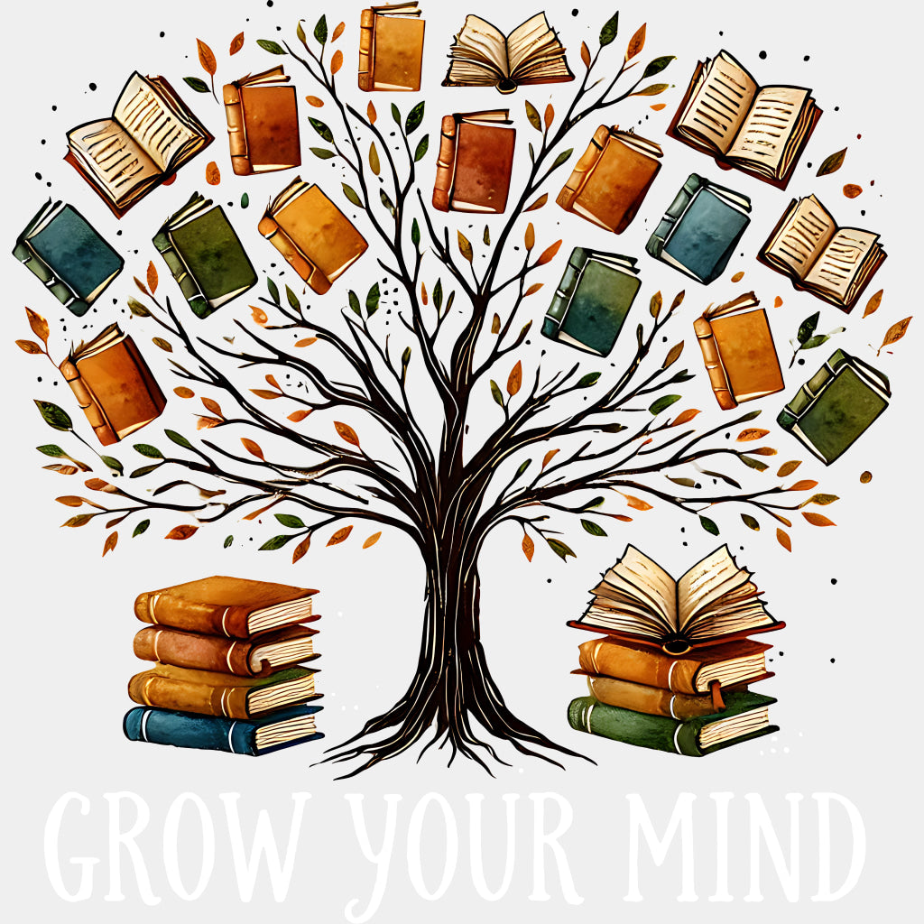 Grow Your Mind - Reading DTF Transfers ready2transfer Light Color Design (See Imaging)