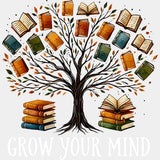 Grow Your Mind - Reading DTF Transfers ready2transfer Light Color Design (See Imaging)