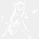 Guitar Cat B&W - Music DTF Transfers ready2transfer Light Color Design (See Imaging)