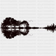 Guitar Silhouette - Music DTF Transfers ready2transfer Dark Color Design (See Imaging)