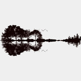 Guitar Silhouette - Music DTF Transfers ready2transfer Light Color Design (See Imaging)