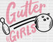 Gutter Girls - Bowling DTF Heat Transfer ready2transfer Black