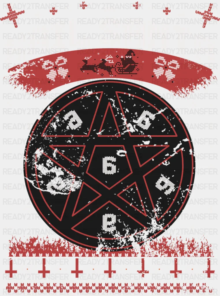 Hail Santa Pentagram - Christmas DTF Transfer