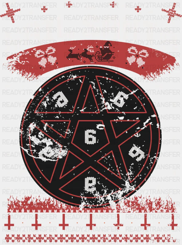 Hail Santa Pentagram - Christmas DTF Transfer