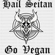 Hail Seitan Go Vegan - Vegan DTF Transfers - Adult Unisex - S & M (10’’) / Dark Color Design (See Imaging)