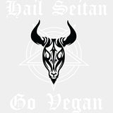 Hail Seitan Go Vegan - Vegan DTF Transfers - Adult Unisex - S & M (10’’) / Light Color Design (See Imaging)